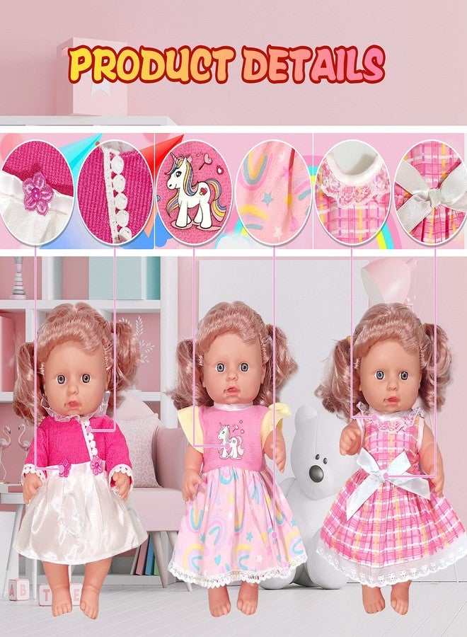 ARTST Doll-Clothes-Accessories 7 Set Baby-Doll-Clothes Suitable for 8-10-Inch-Dolls Included Tablewar and Hangers - Image 4
